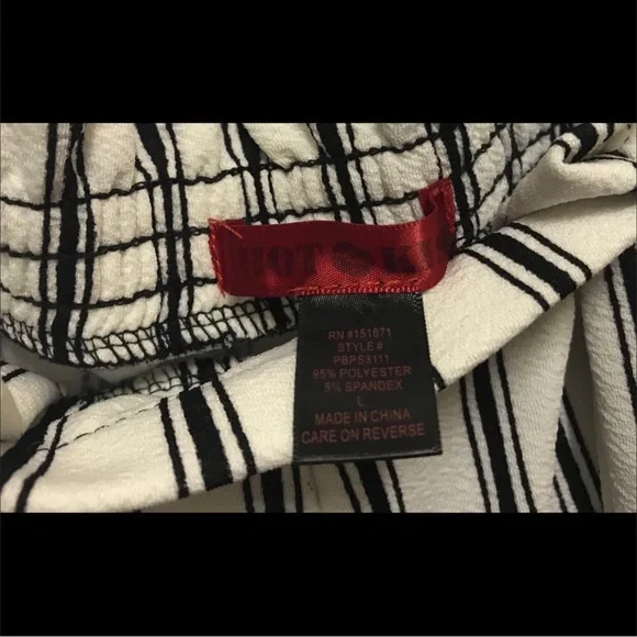 Hot Kiss Comfy Ruffled White Striped Shorts - Picture 3 of 8